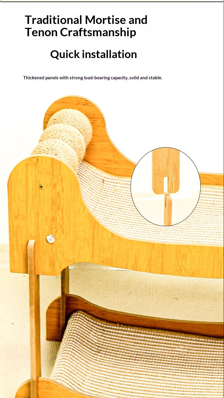 Multi-layer Sisal Cat Scratcher Lounge, Wear-Resistant & Low-Shedding Pet Toy Pets Fashion