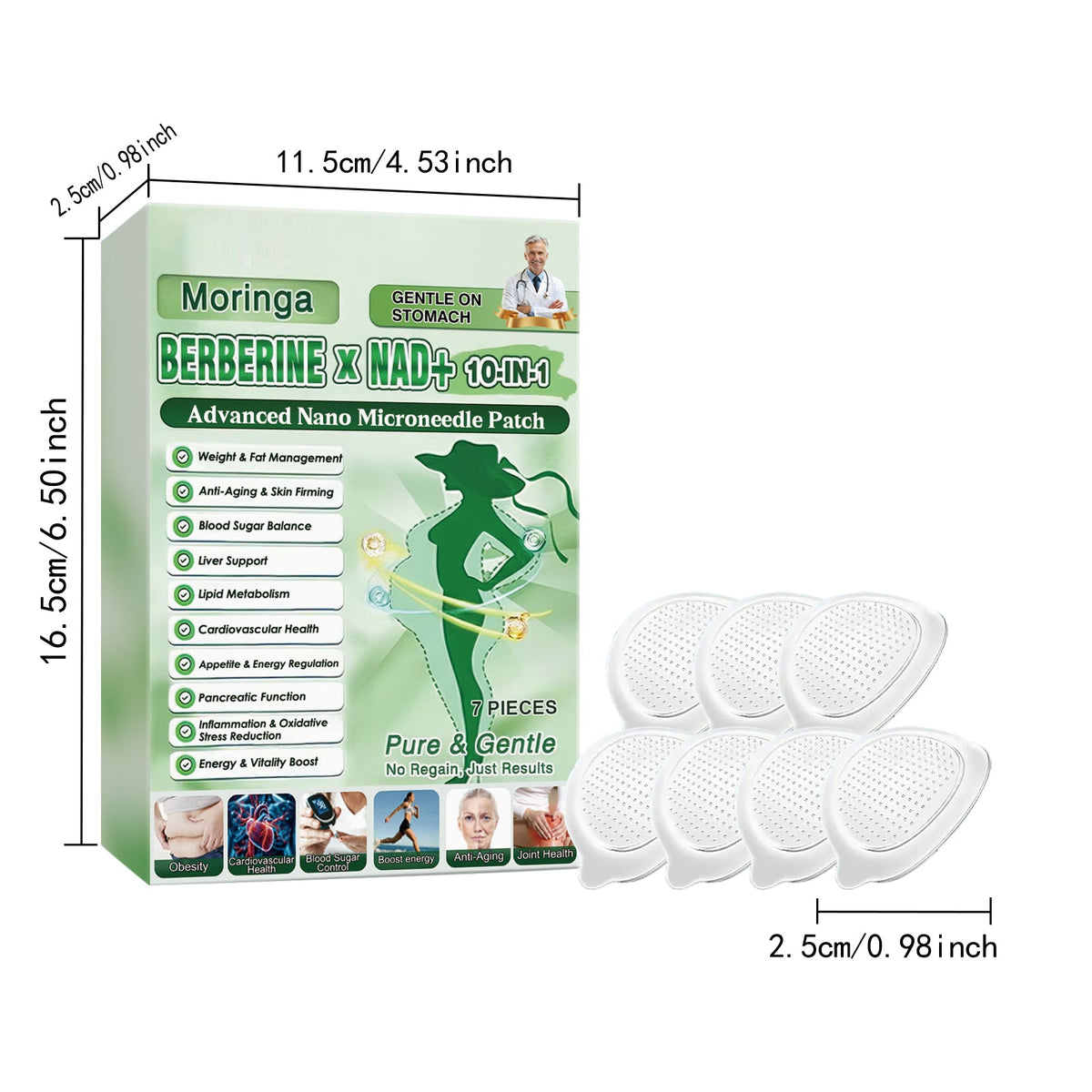 Moringa Care Microneedle Patch 7 Pieces 1Box Tri Light Beauty
