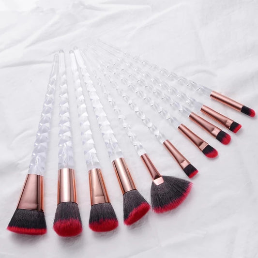 Spiral Red And Black Hair Makeup Brush CJD2