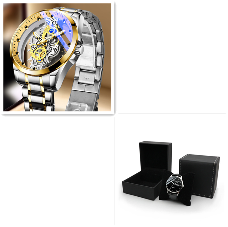 Men Watch Skeleton Automatic Quartz Watch Gold Skeleton Vintage Man Watch Mens Watches Top Brand Luxury CJD2