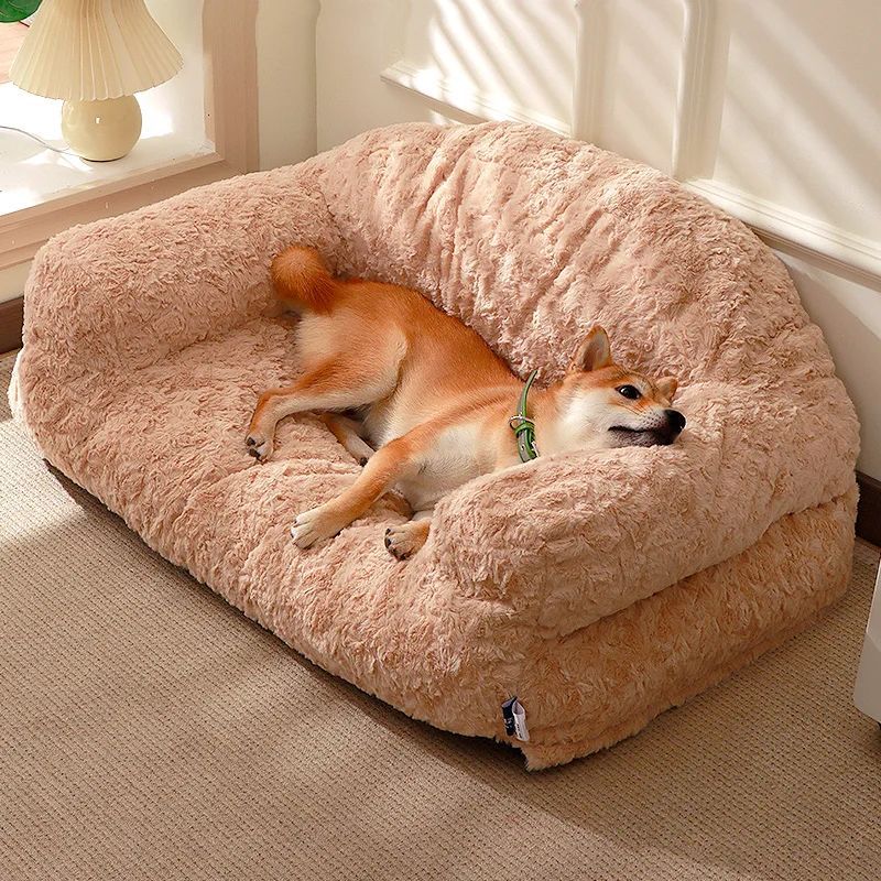 Plush Pet Sofa Bed - All-season, Non-slip Bottom, Durable And Scratch-resistant, Suitable For Dogs And Cats Pets Fashion