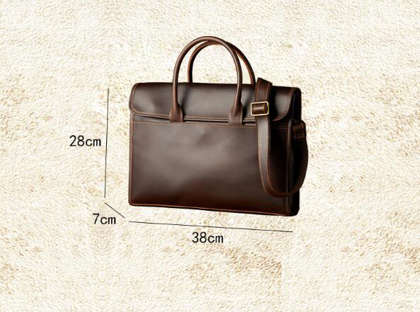 Men's OL Business Casual Leather Briefcase CJD