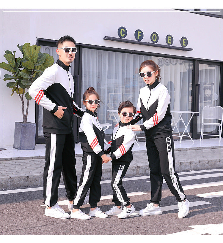 Parent-child Sportswear Mother-daughter Father-son Suit School Uniform LadyShow.Store