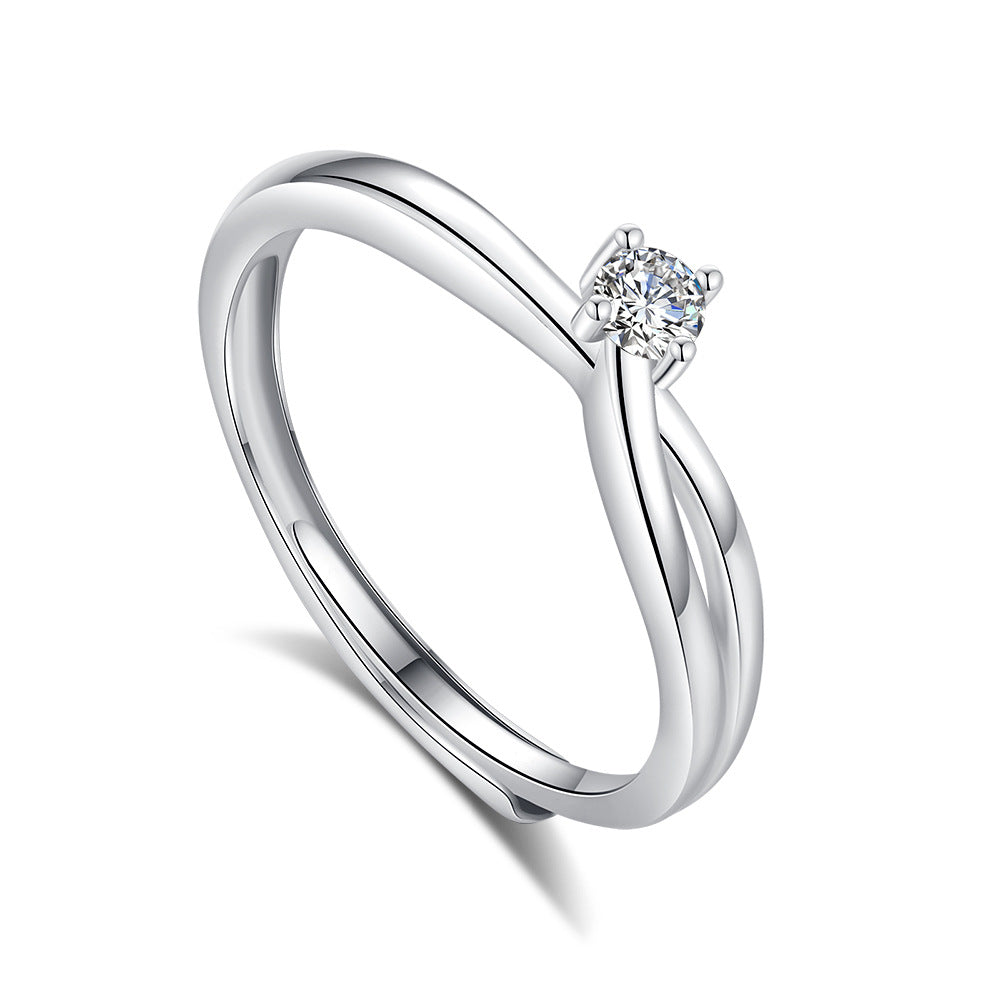 S925 Silver Adjustable Ring For Couples LadyShow.Store