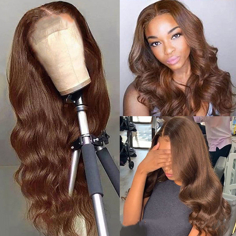 Brown Color Human Hair Wigs Human Hair Wig LuxuryLifeWay Online Store