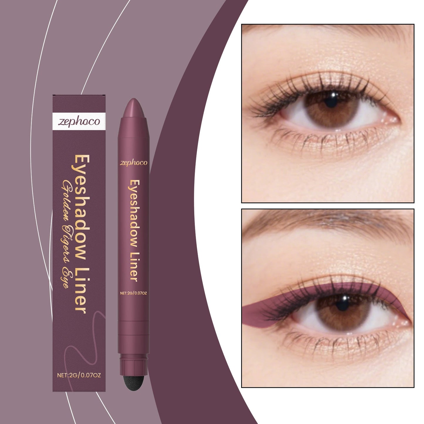 2-in-1 Eyeliner Pencil Golden Tiger's Eye Tri Light Beauty