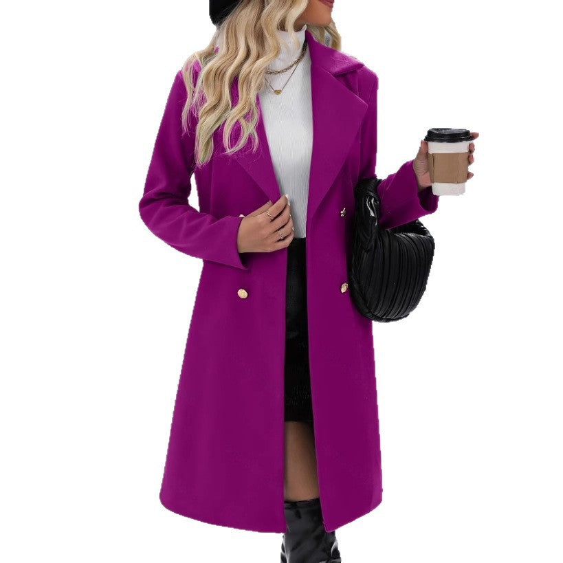 European And American Lapel Woolen Coat Women's Clothing Best YouTube Store