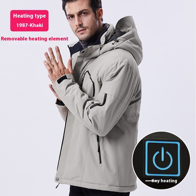 Outdoor Camouflage Heating Shell Jacket Smart USB Heating Cotton-padded Clothes Best YouTube Store
