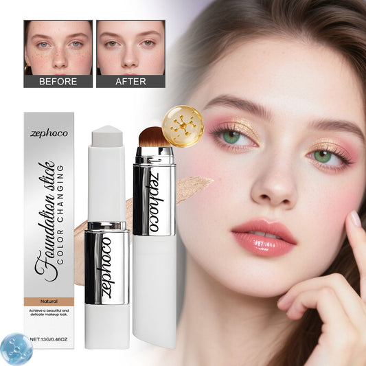 Color-Changing Concealer Foundation Stick Natural Shade Tri Light Beauty