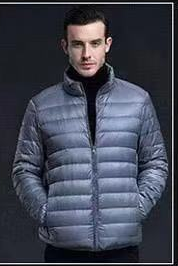 Lightweight Down Jacket Hooded Men Short