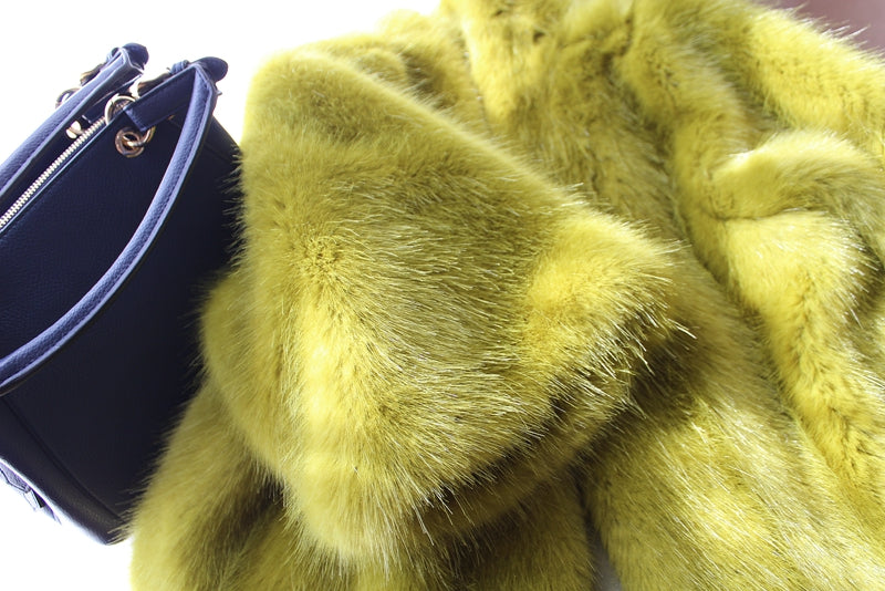 Loose Mid-length Mink Coat Furry Faux Fur Best YouTube Store