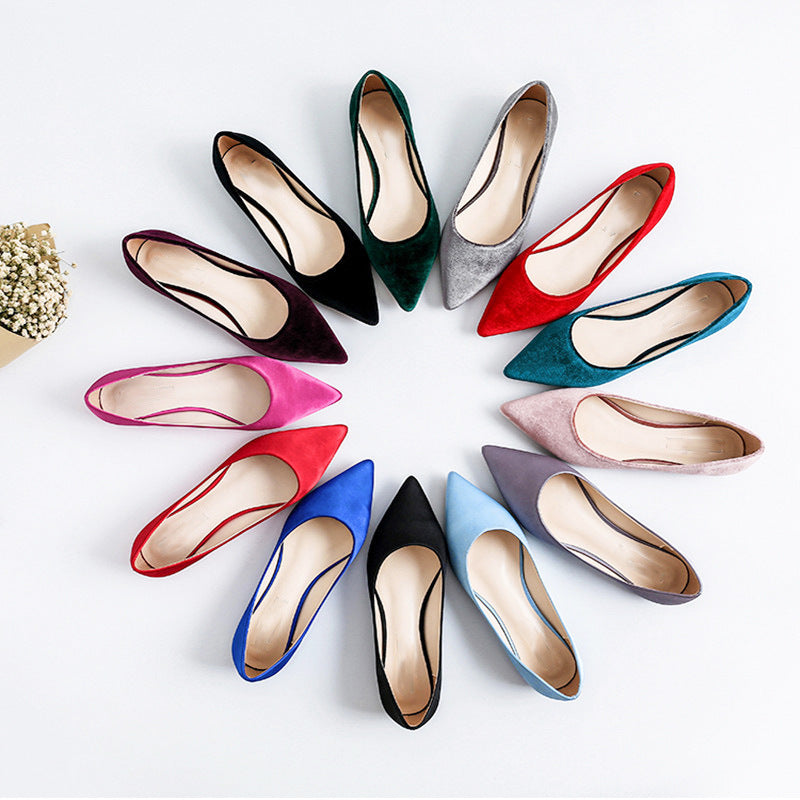 Comfortable Pointed-toe Shallow Mouth Single Shoes Women LadyShow.Store