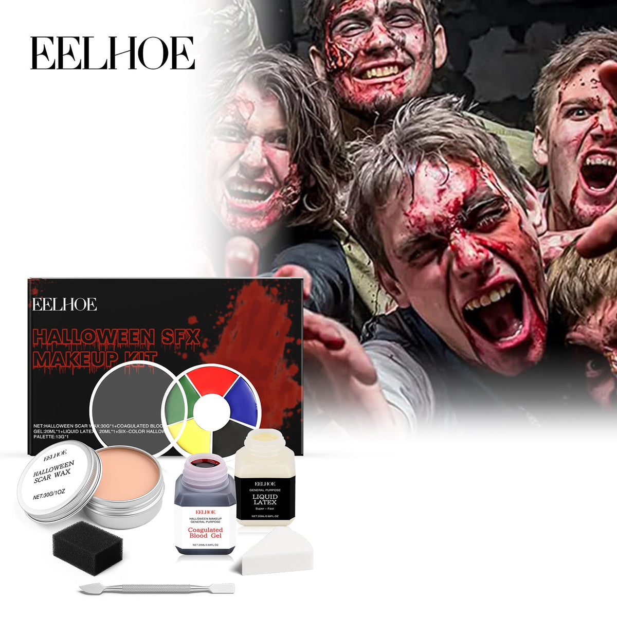 Halloween Special Effects Makeup Set 1 Set 1box Tri Light Beauty
