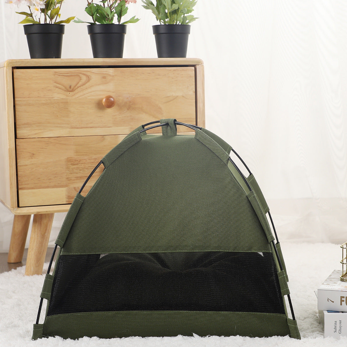 Cat Tent Cooling Mat  Dog House Pet Sofa Camping Dog Bed With Cushion For Dog Kennel Indoor Cat Nest Cat Bed Pets Products Pets Fashion