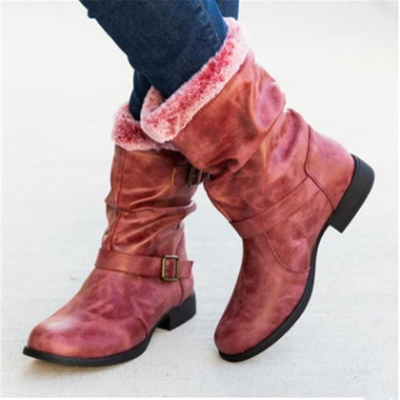 Warm Women's Snow Boots In Autumn And Winter Fashion European And American Martin Boots LadyShow.Store