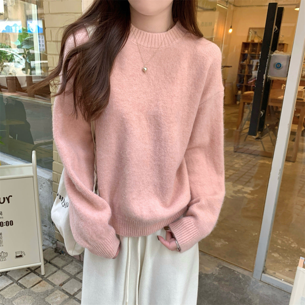 Korean Style Soft Glutinous Loose Candy Color Sweater LadyShow.Store