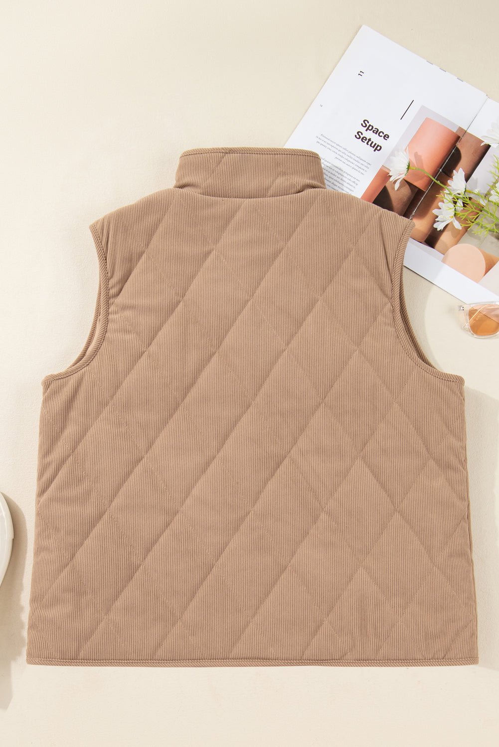 Elizabeth Cord Snap Vest Plus Jacket LuxuryLifeWay Online Store