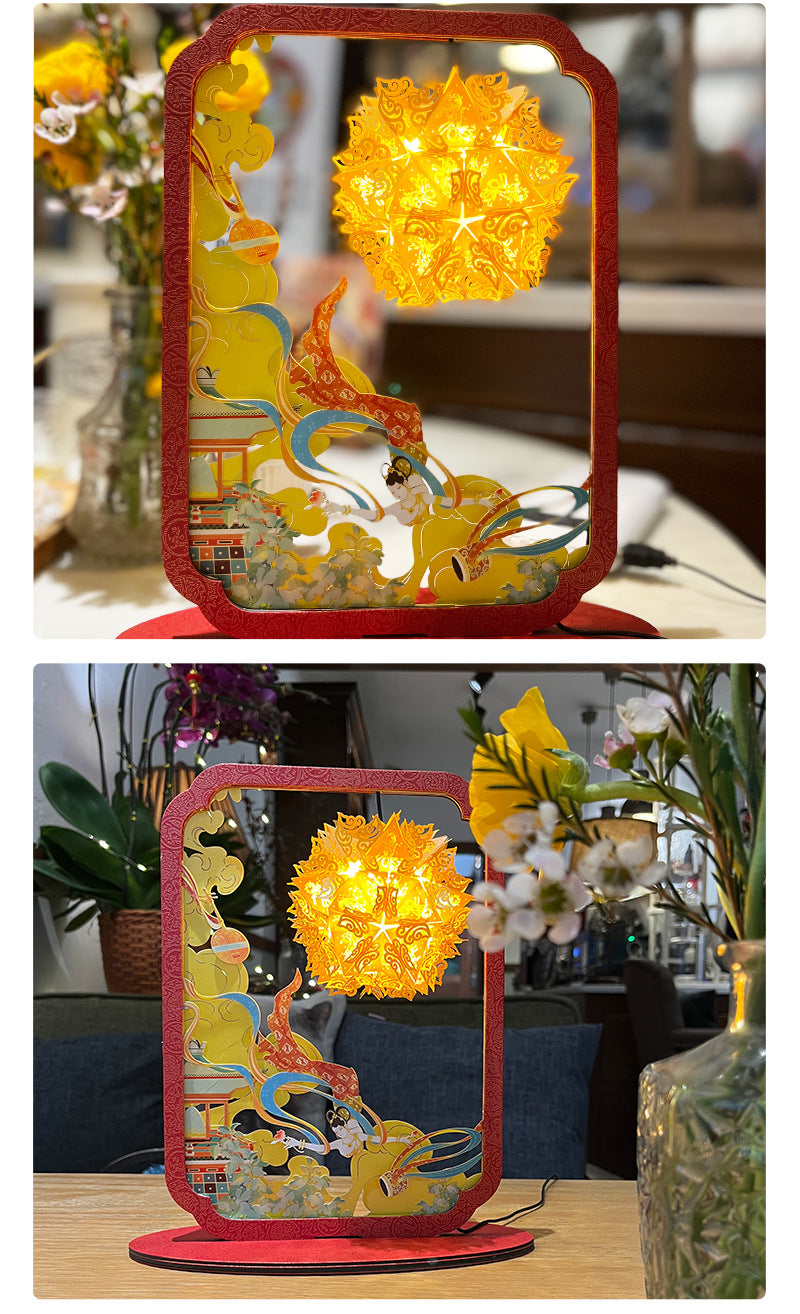 Goddess Festival Creative Paper Sculpture Lamp PearlNestDecor.com
