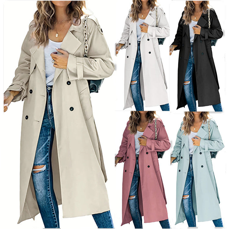 Women's Fashion Casual Solid Color Windbreaker Jacket CJD