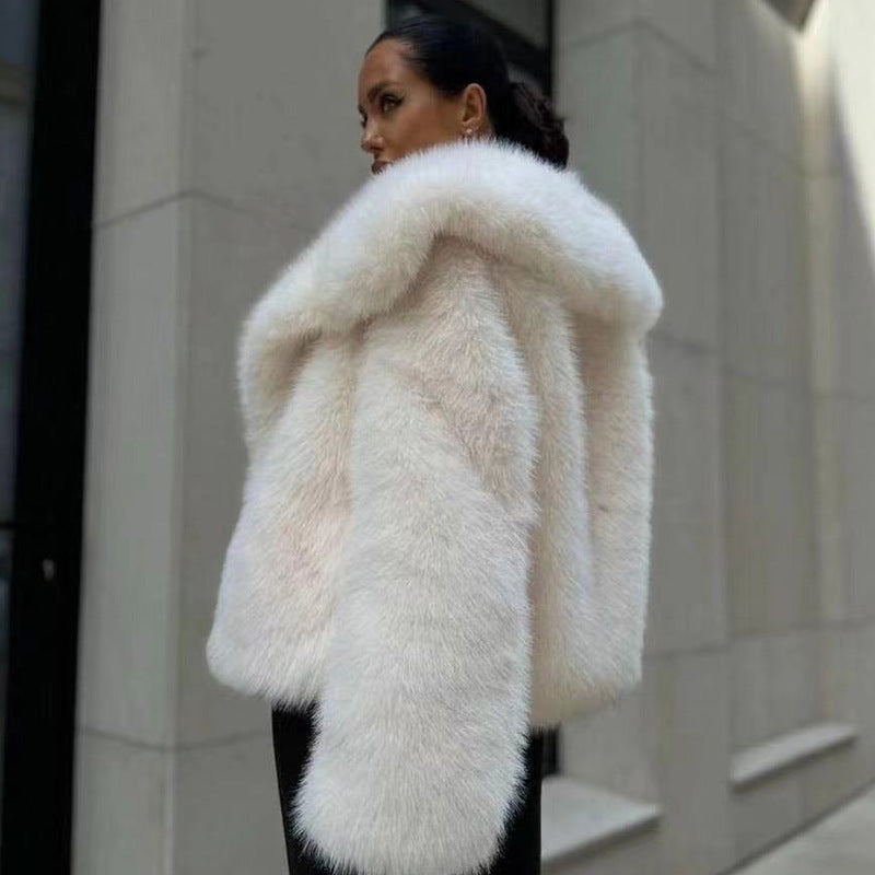 Women's Fluffy Casual Fox Fur Jacket Women's Clothing Best YouTube Store