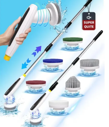 Electric Spin Scrubber with 7 Brush Heads LadyShow.Store