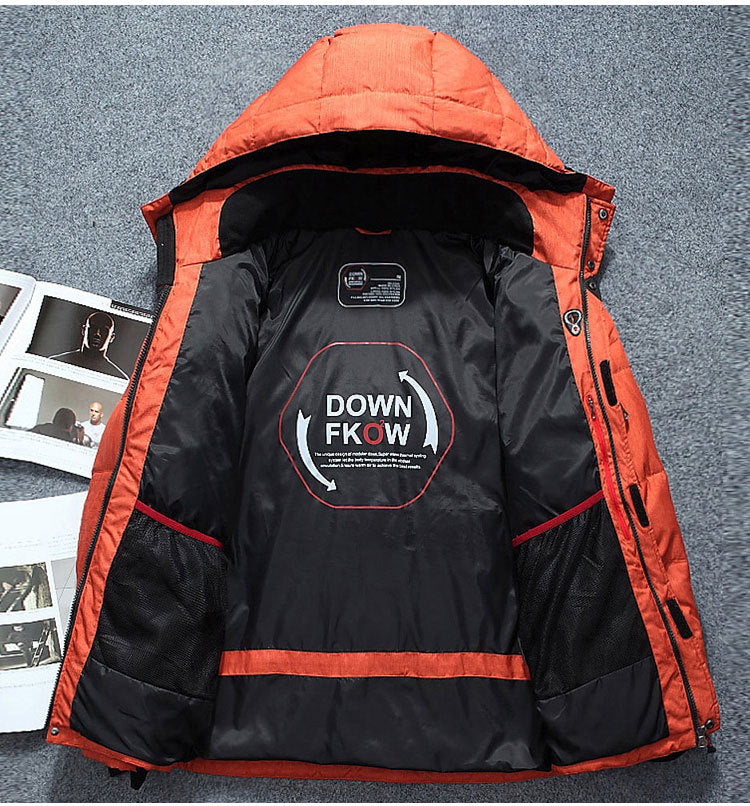 Men's Winter Slim Fit Down Jacket with Hood Pi-Mart