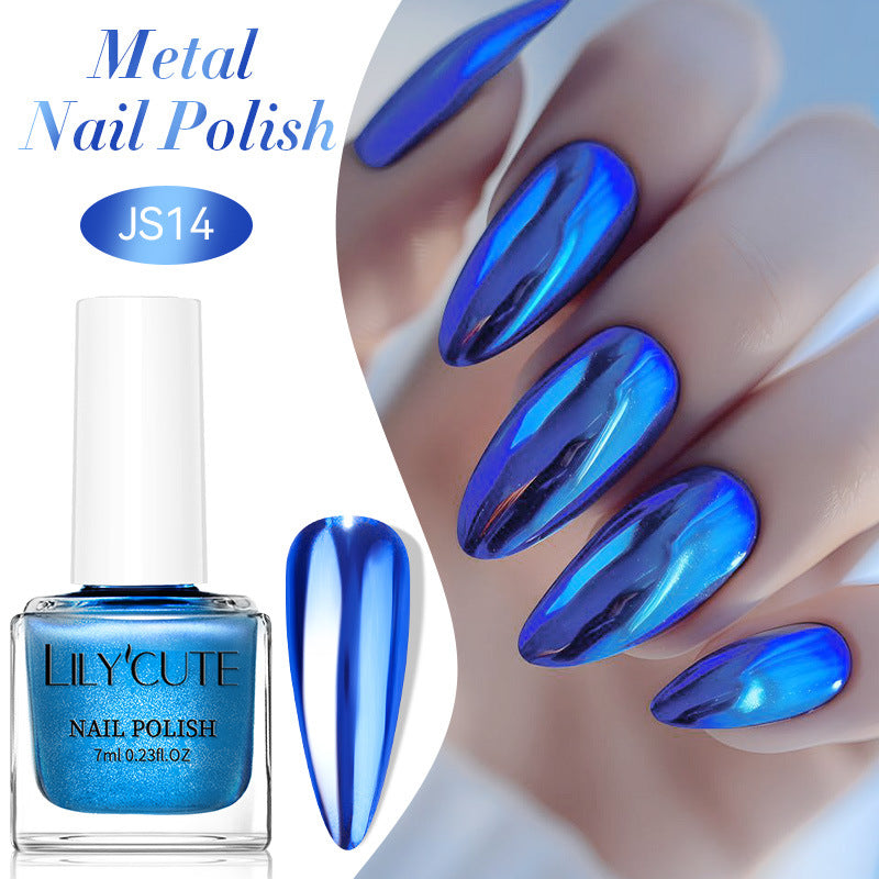 Quick-dry Metallic Mirror Nail Polish, No Baking Required LadyShow.Store