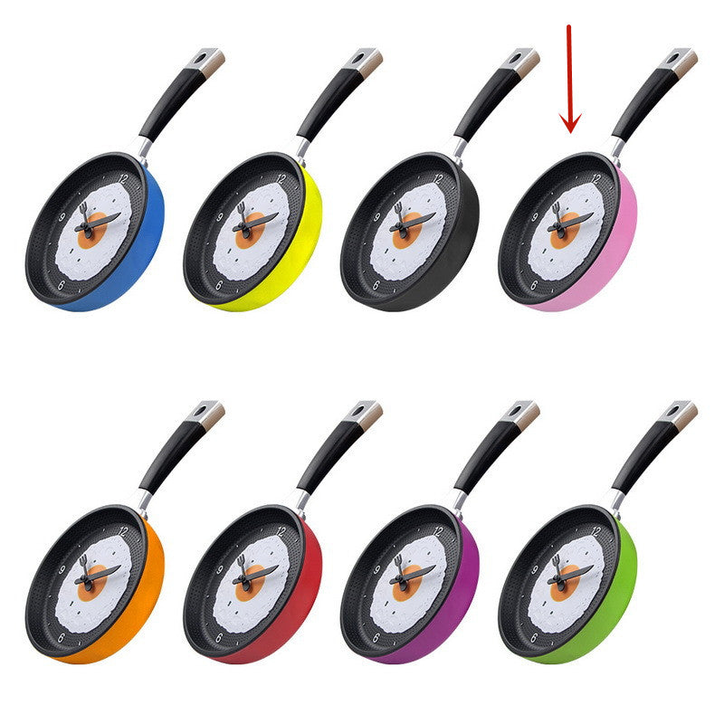 Fried Egg Pan Clock Mute Clock Simple Clock Wall Clock Wall Watch PearlNestDecor.com