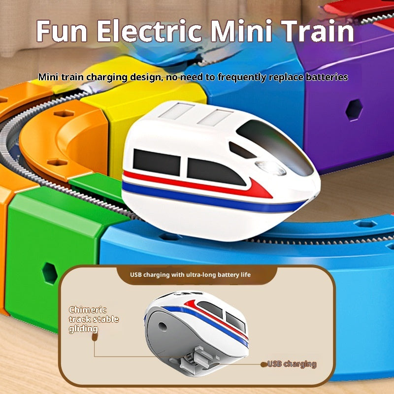Small Train Track Cube Electric Assembled Building Block Toys LuxuryLifeWay Online Store