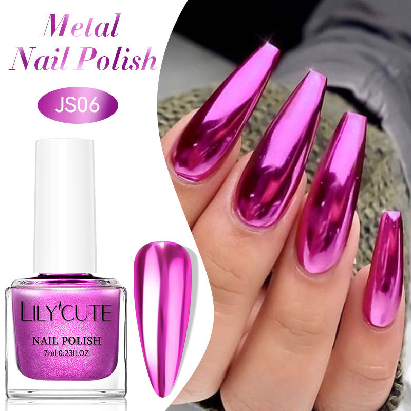 Quick-dry Metallic Mirror Nail Polish, No Baking Required LadyShow.Store