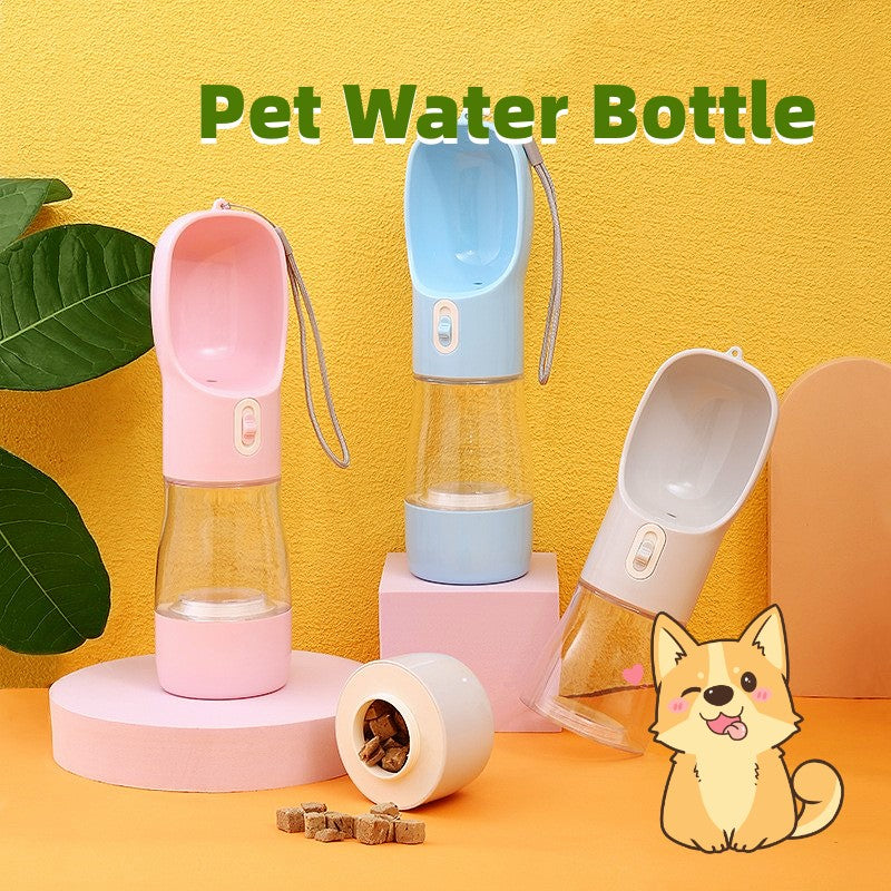 Pet Dog Water Bottle Feeder Bowl Portable Water Food Bottle Pets Outdoor Travel Drinking Dog Bowls Water Bowl For Dogs Pets Fashion