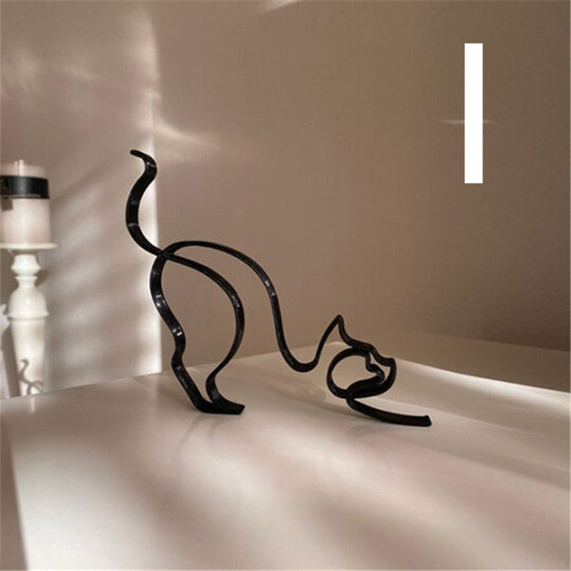 Simple Metal Dog Art Sculpture Decoration PearlNestDecor.com