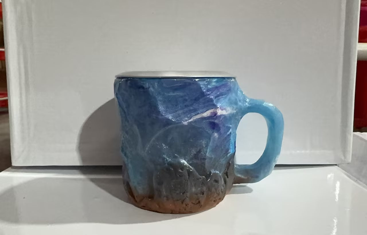 400ml Resin Mineral Crystal Coffee Mugs With Handles Elegant Fake Mineral Crystal Cup For Workplace Home Decor Christmas Gift Kitchen Gadgets PearlNestDecor.com