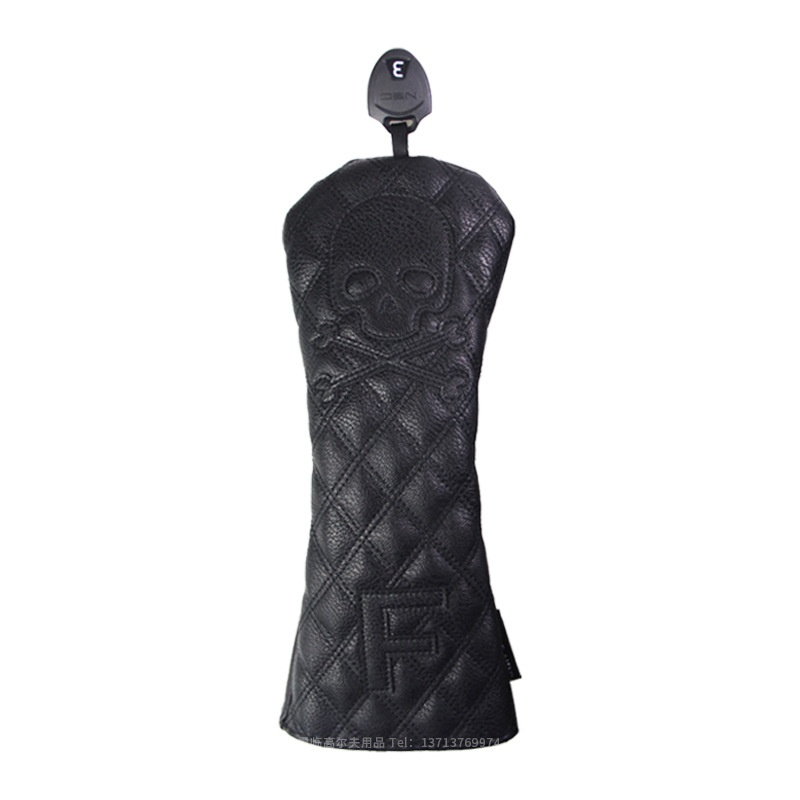 Black PU Leather Golf Club Headcovers Pi-Mart