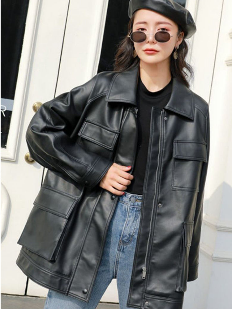 Stylish and Versatile Slim Women's Street Jackets Pi-Mart