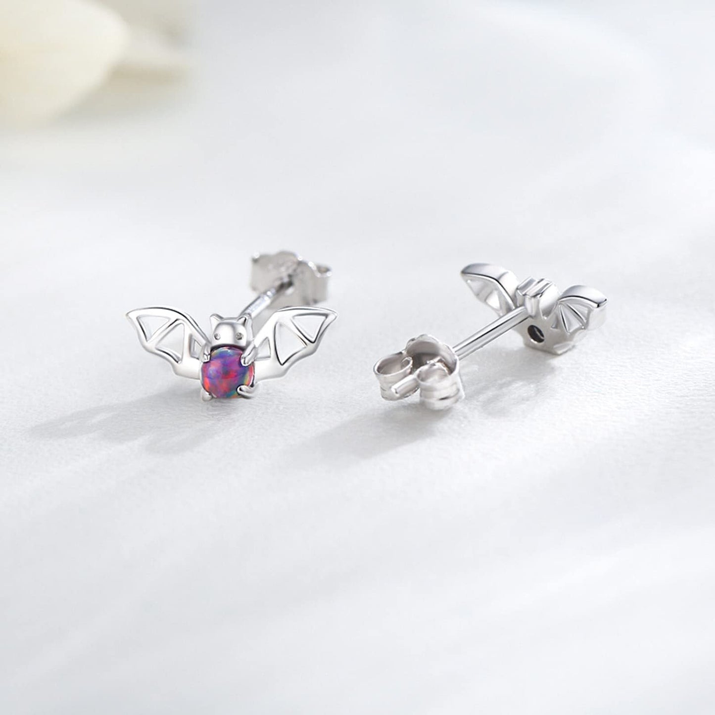 Bat Earrings 925 Sterling Silver Opal Bat Jewelry Gifts for Girls Women LadyShow.Store