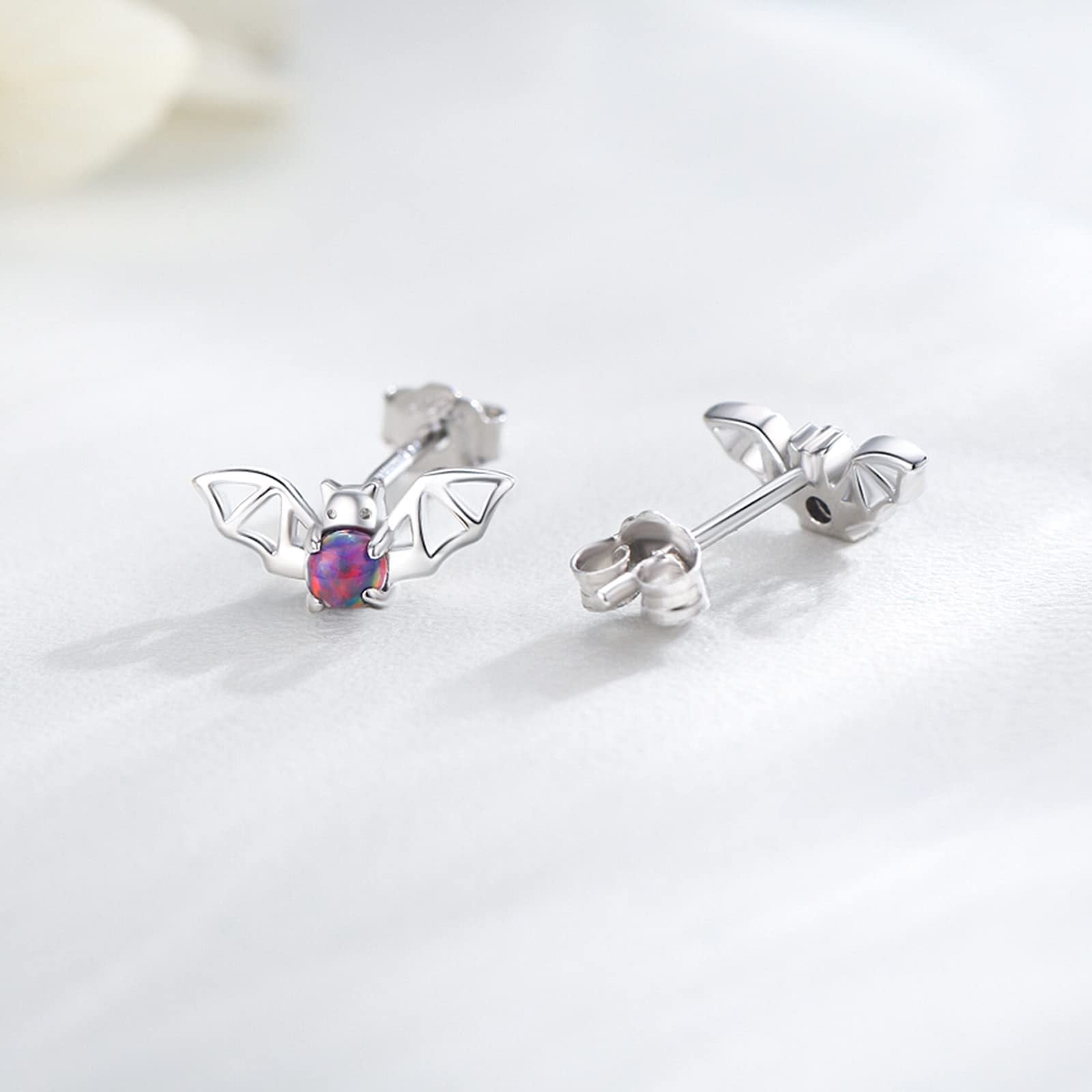 Bat Earrings 925 Sterling Silver Opal Bat Jewelry Gifts for Girls Women LadyShow.Store