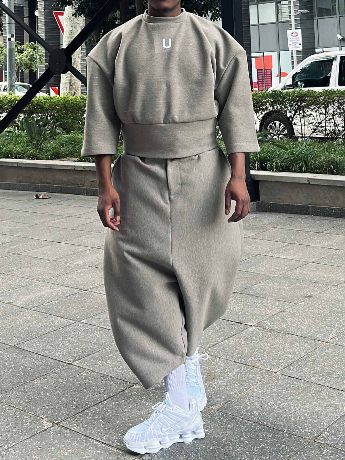 Casual Men's Ash - Grey Baggy Top And Harem - Style Pants Set NorixaFashion.com