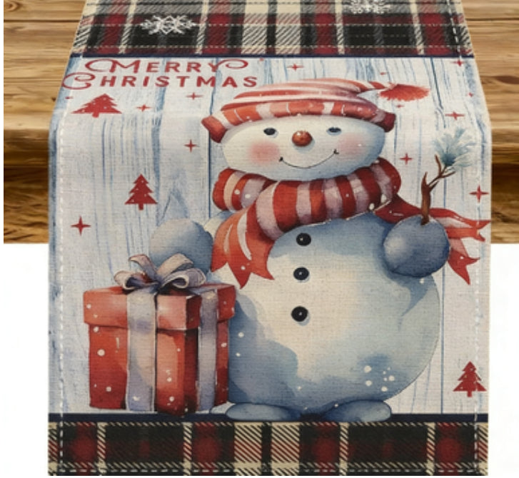 Christmasthemed Snowman Table MatFestive Christmas Table Decor PearlNestDecor.com