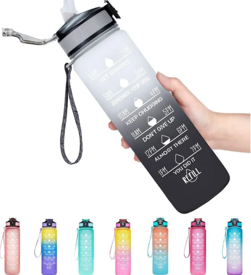 Gradient Color Sports Water Bottle LadyShow.Store