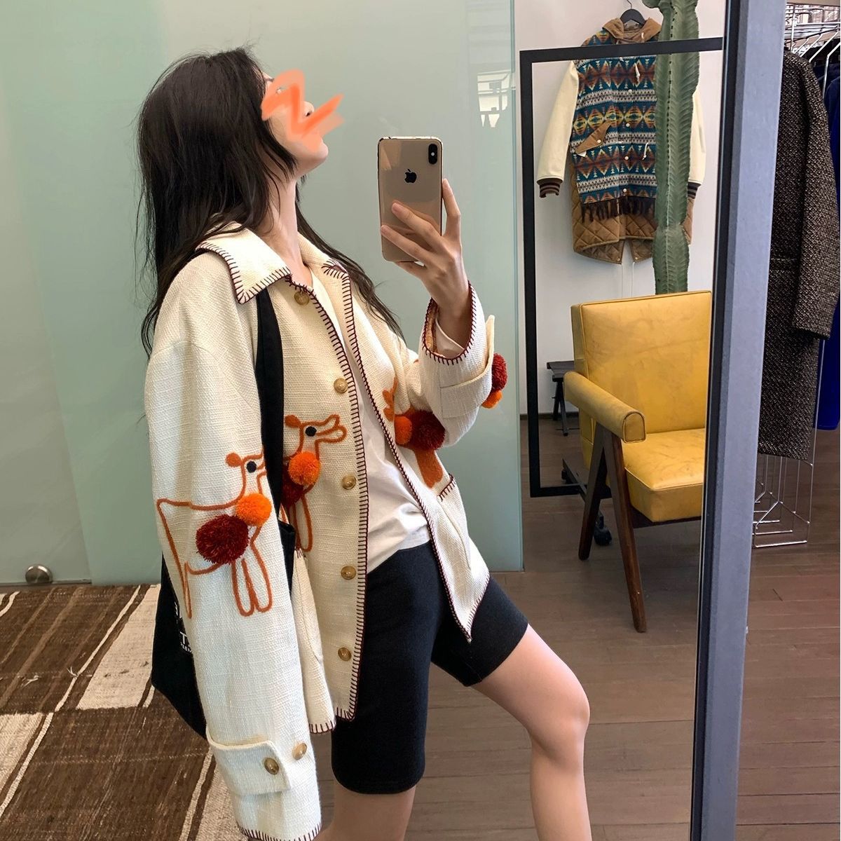 Embroidery Heavy Work Hemp Jacket Jacket Best YouTube Store