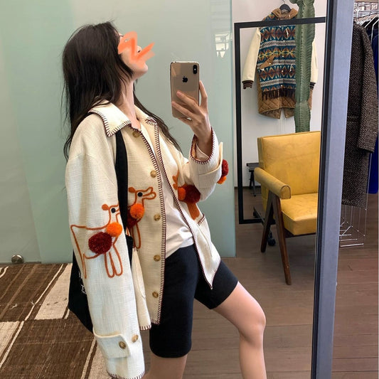 Embroidery Heavy Work Hemp Jacket Jacket Best YouTube Store