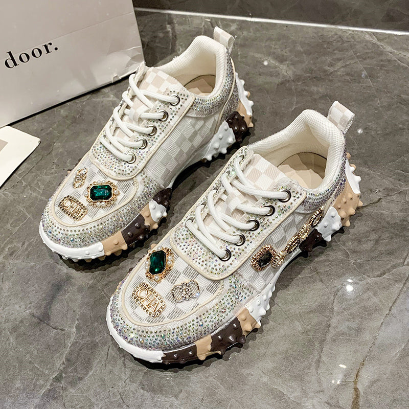 Luxury Designer Rhinestone Women's Casual Sports Shoes LadyShow.Store