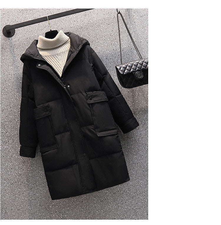 Thick Hooded Loose Pocket Padded Jacket Pi-Mart