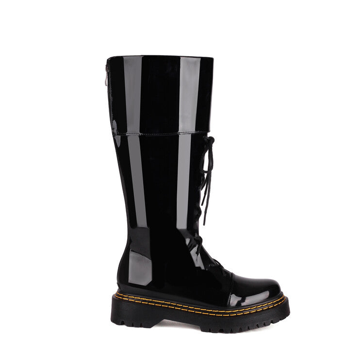 Womens High-heeled Lace-up Thigh-high Boots LadyShow.Store