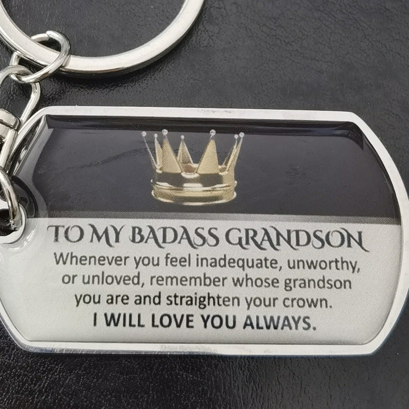 To My Badass Metal Keychains LadyShow.Store