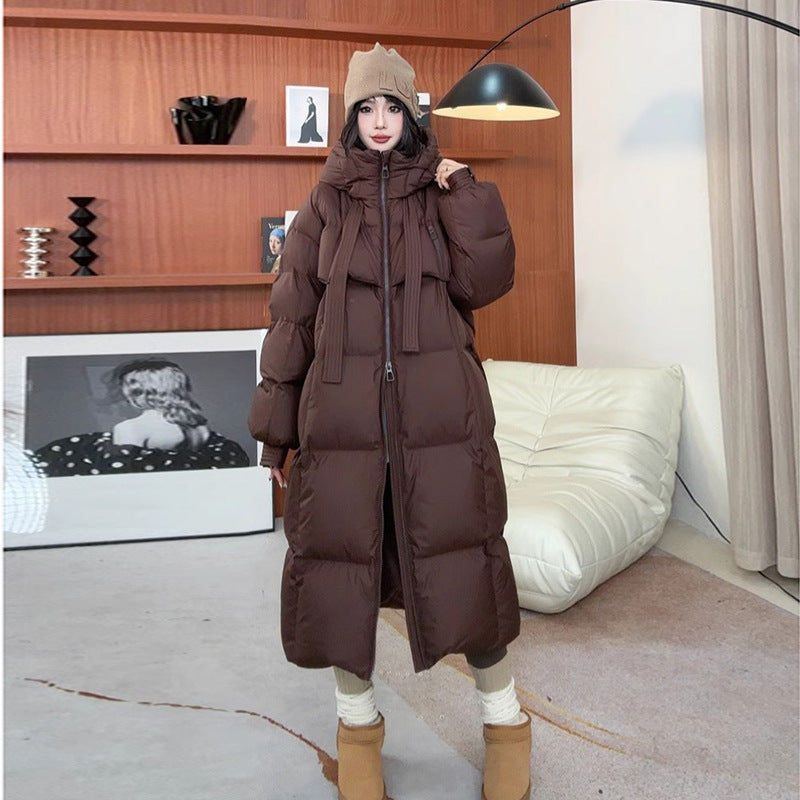 Padded Down Jacket Female Long Below The Knee LuxuryLifeWay Online Store