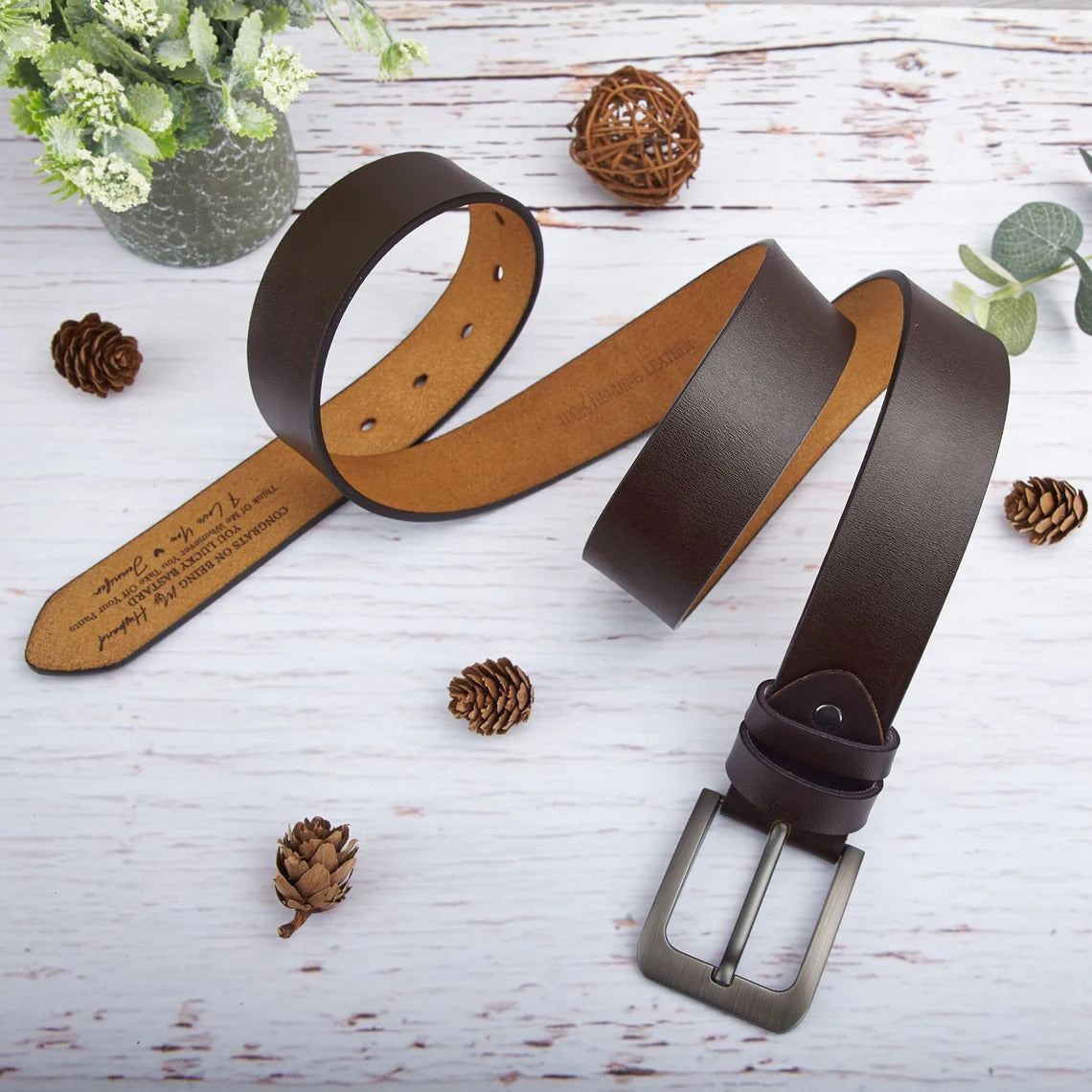 Father's Day Gift European Retro Men's Needle Buckle Belt LuxuryLifeWay Online Store