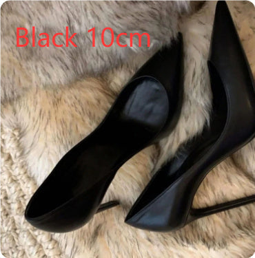 Elegant Black Stiletto Work Pumps NorixaFashion.com