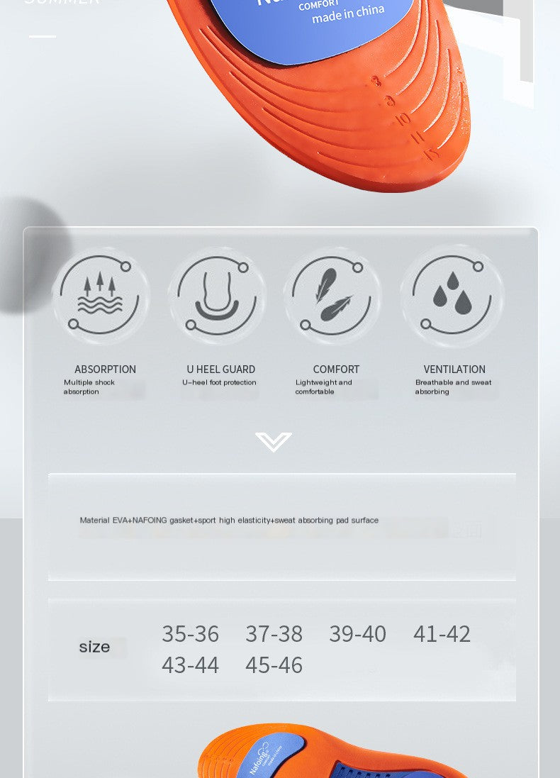Men's Breathable Sport Insoles Pi-Mart